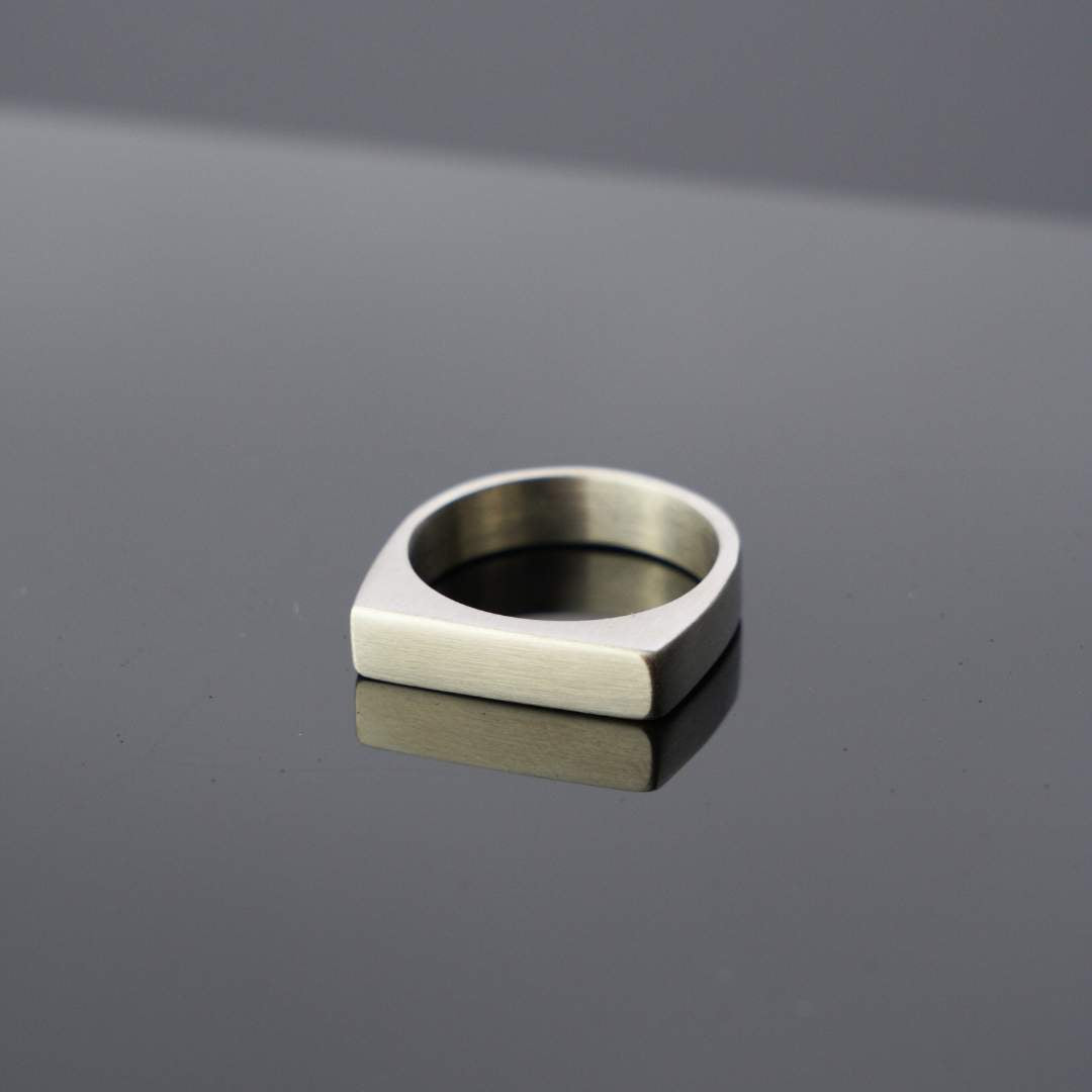 Anello Personalizzato Satinato Con Coordinate o Testo Incisi