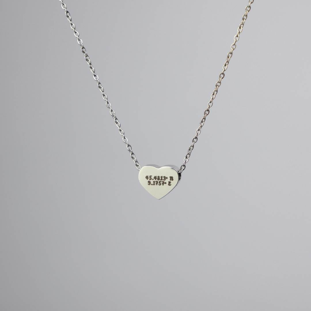 Collana Personalizzata Con Ciondolo Cuore Inciso