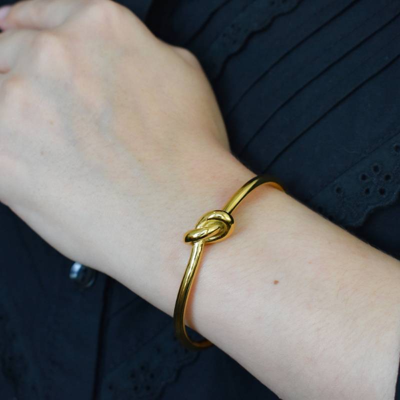 Bracciale Rigido Regolabile Con Nodo