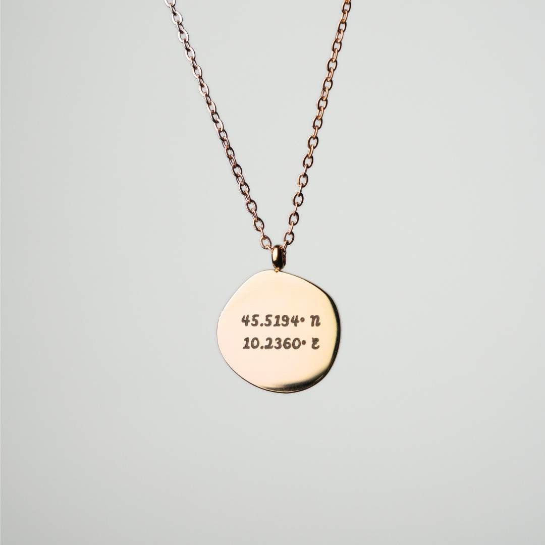 Collana Personalizzata Con Medaglia Rosa Dei Venti