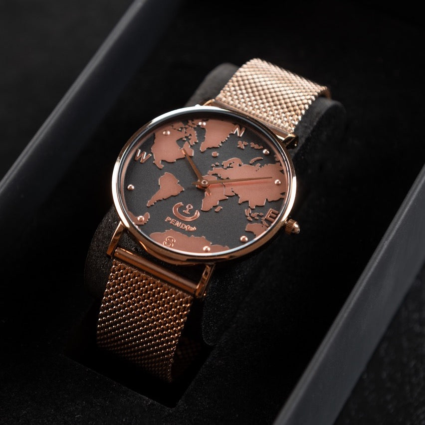 Personalisierte Weltkartenuhr