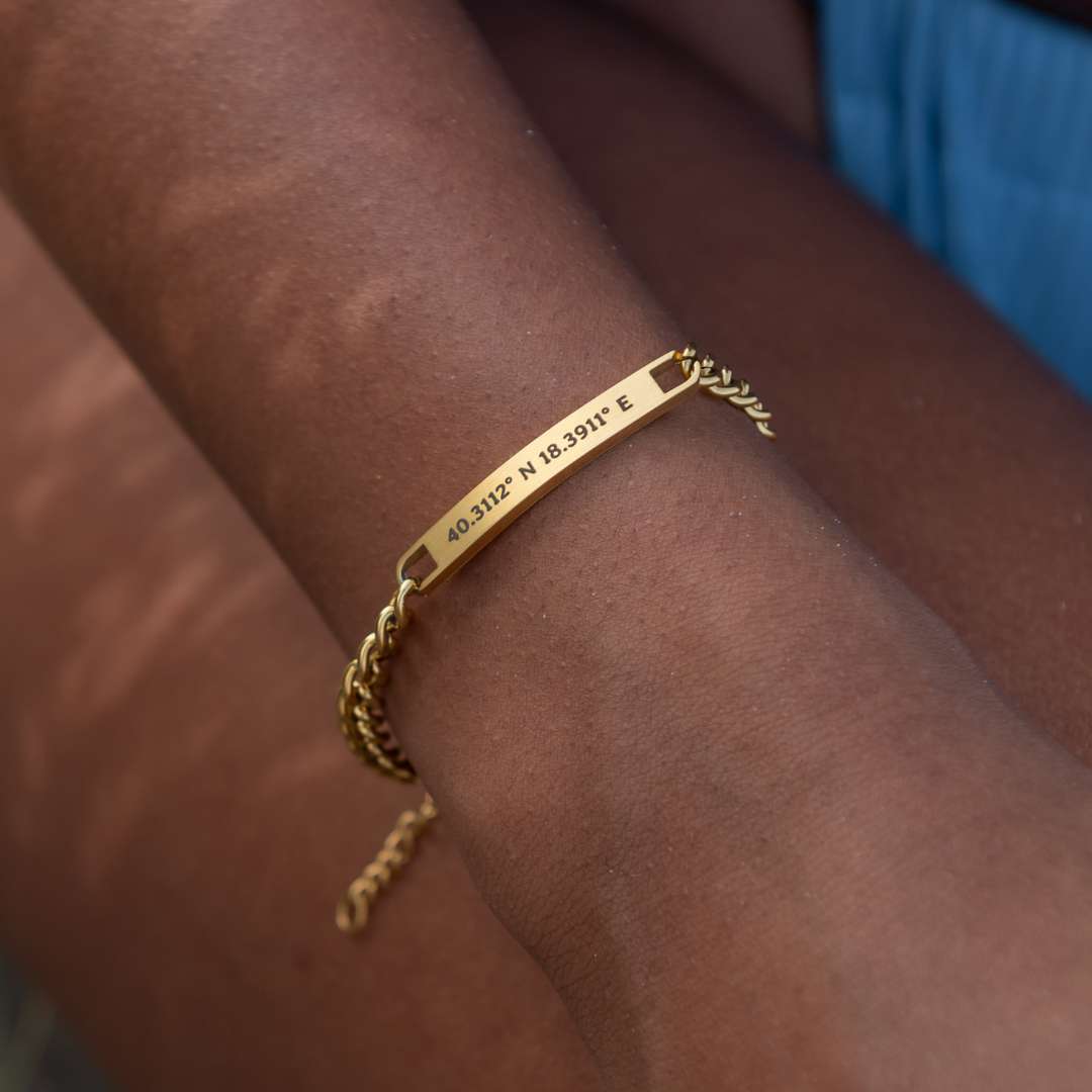 Personalizovaný unisex náramek s kubánským řetízkem