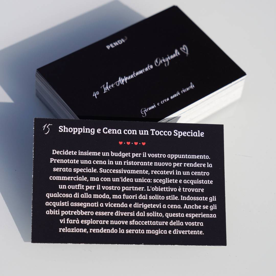 Appuntamento a Sorpresa - Cofanetto di 40 Bigliettini Idee per Appuntamenti Creativi ed Economici