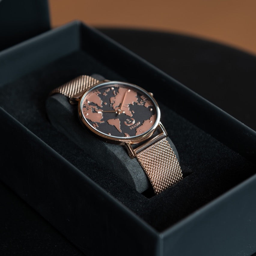 Personalisierte Weltkartenuhr