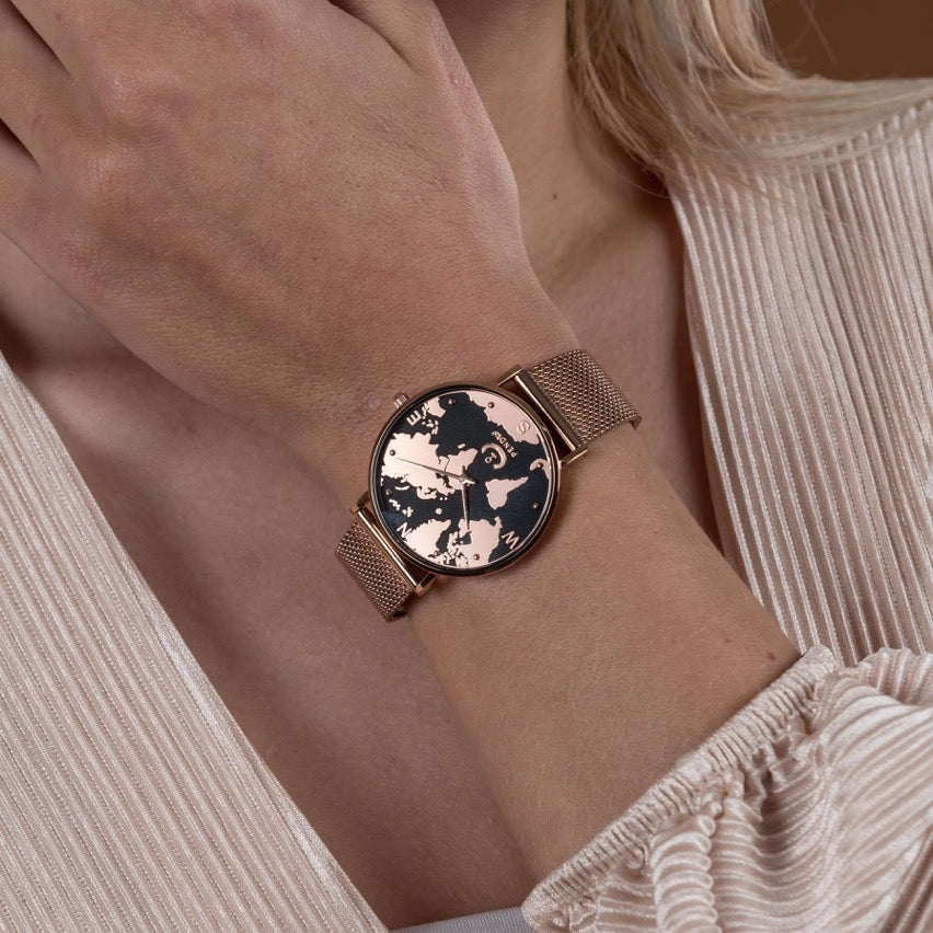 Personalisierte Weltkartenuhr