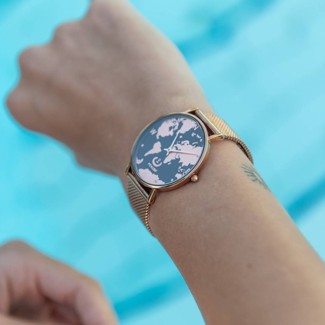 Personalisierte Weltkartenuhr