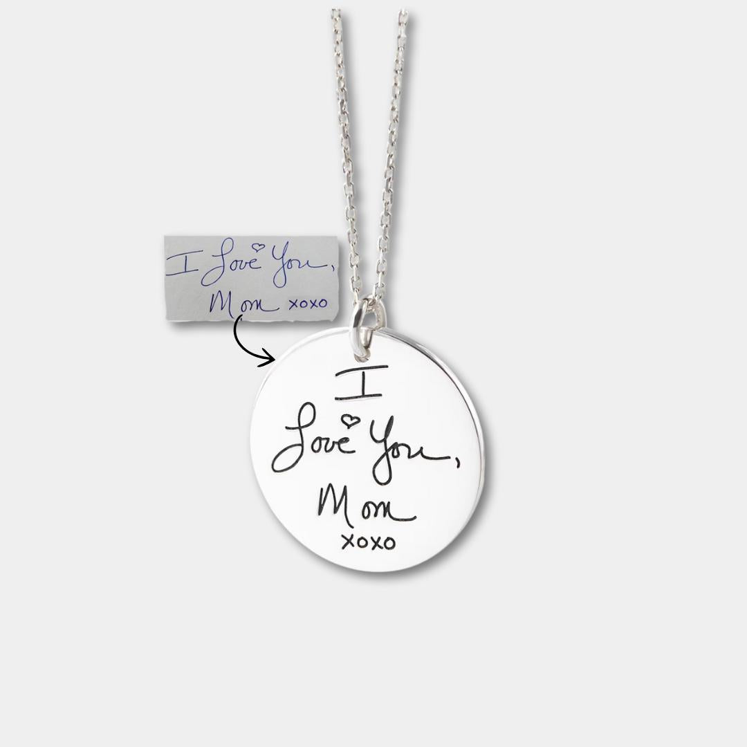 Collana Personalizzata Con Incisione Dedica Scritta A Mano