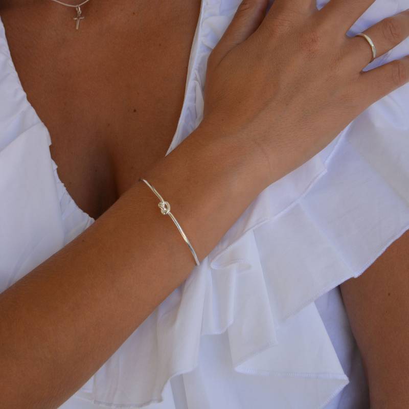 Bracciale Rigido Regolabile Con Nodo