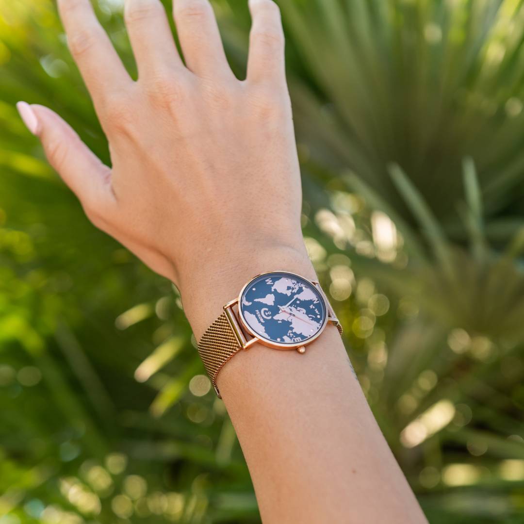 Personalisierte Weltkartenuhr