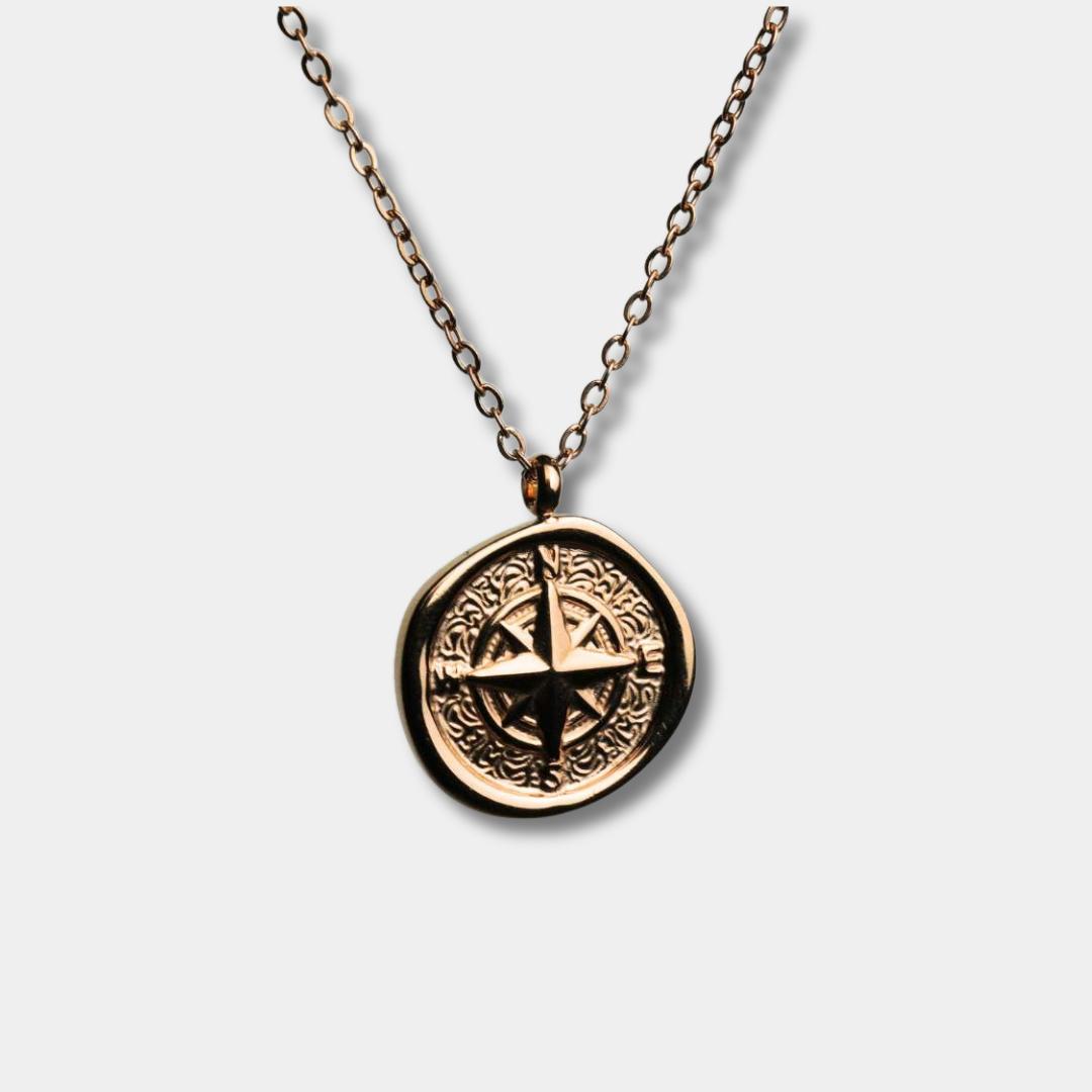 Collana Personalizzata Con Medaglia Rosa Dei Venti