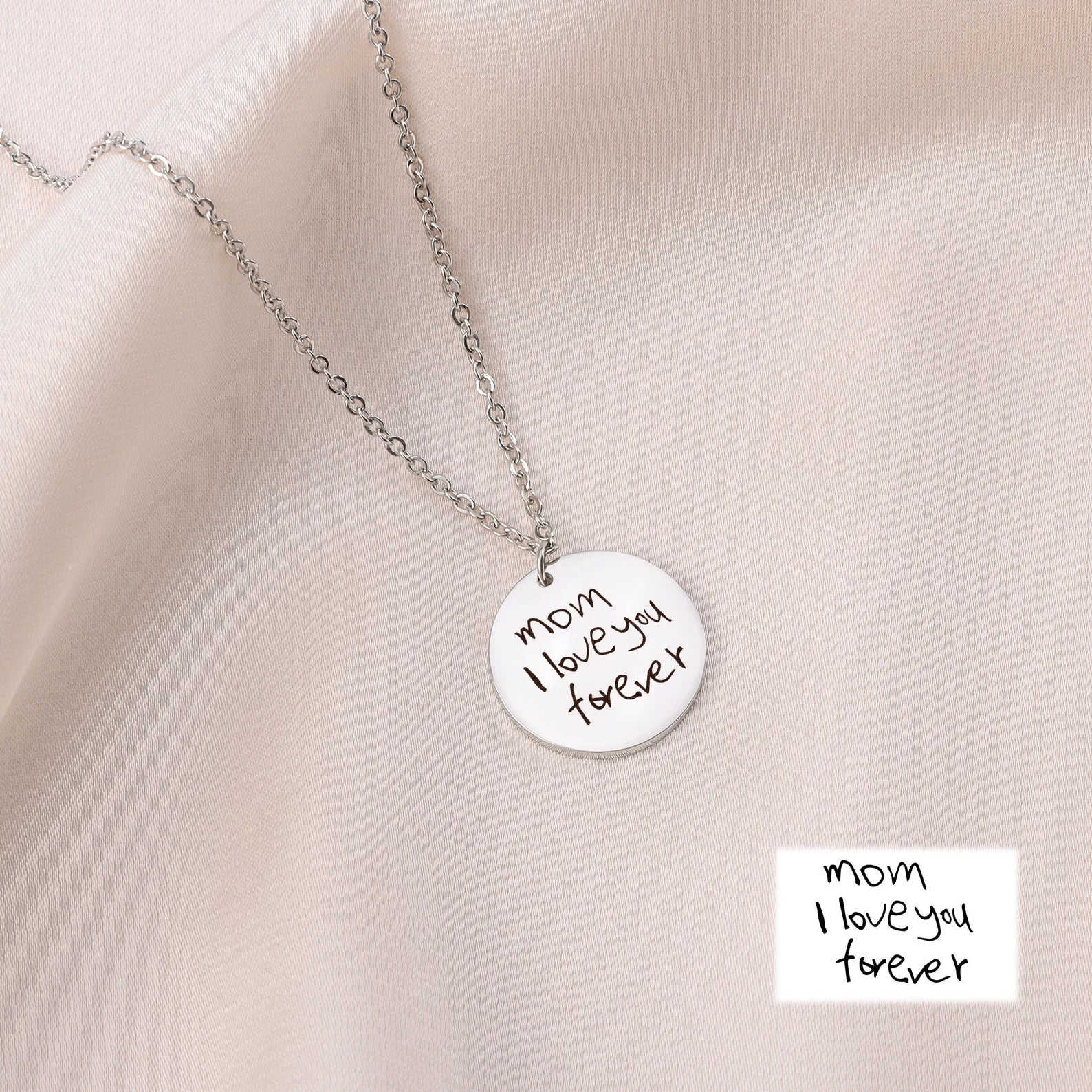 Collana Personalizzata Con Incisione Dedica Scritta A Mano