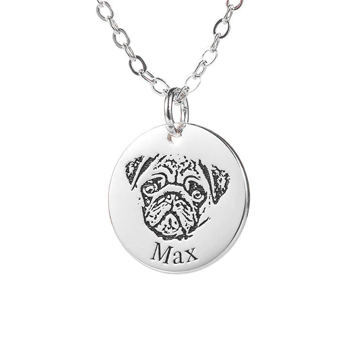 Collana Pet con Muso Animale Inciso