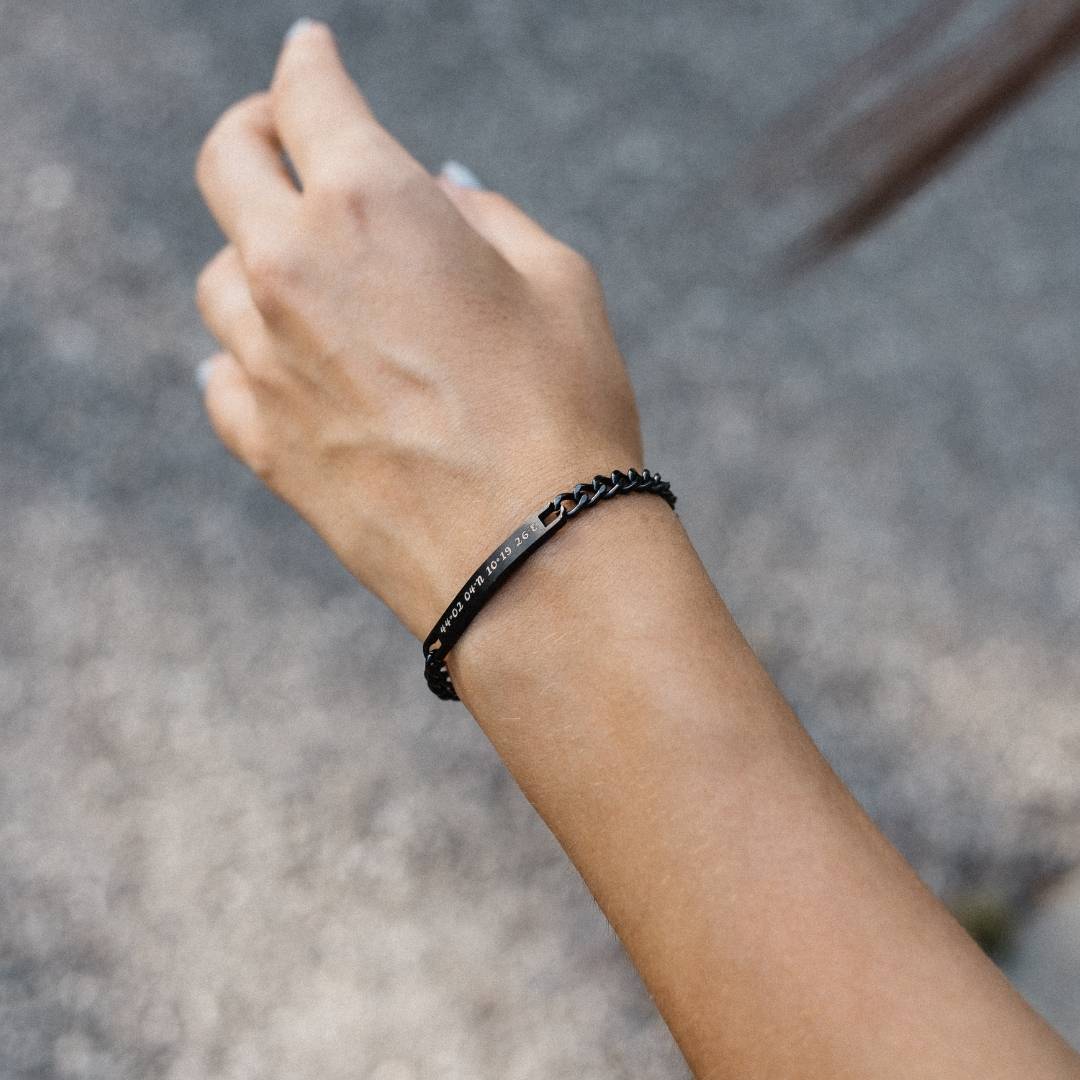 Personalizovaný unisex náramek s kubánským řetízkem