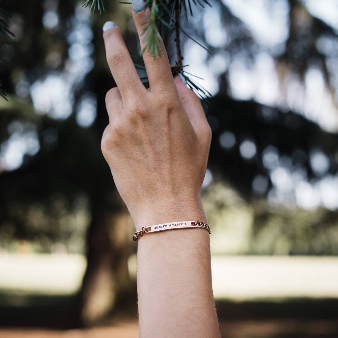 Personalizovaný unisex náramek s kubánským řetízkem