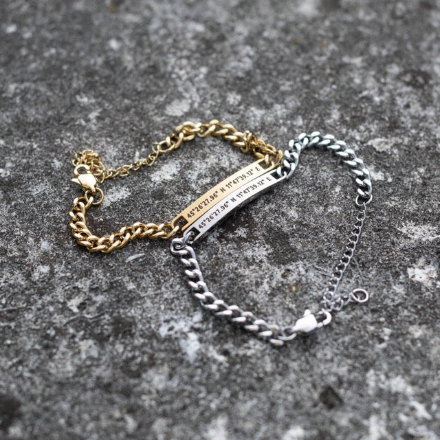 Personalizovaný unisex náramek s kubánským řetízkem