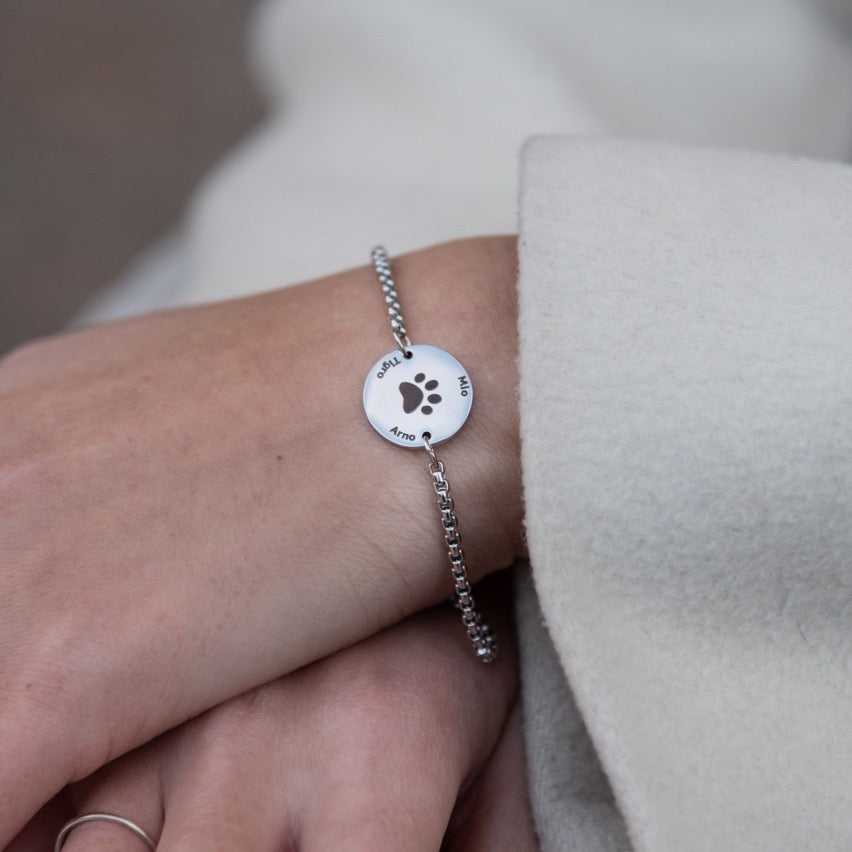 Bracciale Personalizzato con Medaglia Tonda