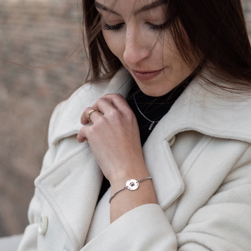 Bracciale Personalizzato con Medaglia Tonda