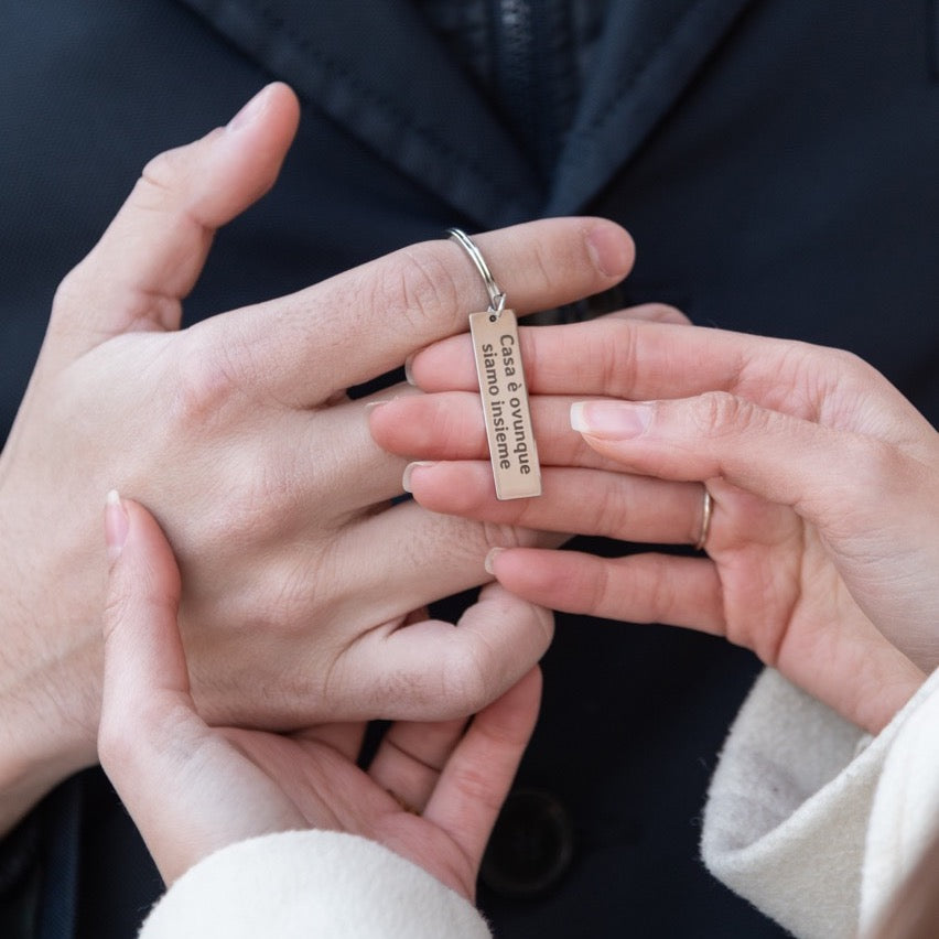 Porte-clés personnalisé brillant avec gravure