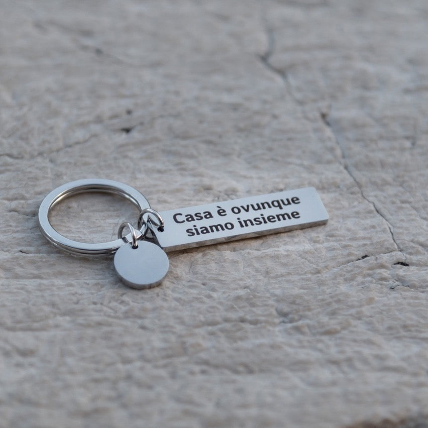 Porte-clés personnalisé brillant avec gravure